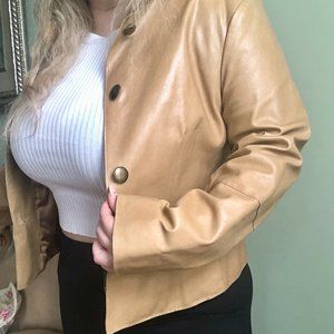 REAL LEATHER Jones Beige Jacket